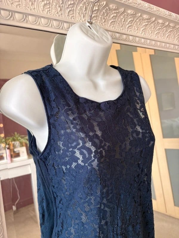 Intimissimi Navy Lace Sleeveless Dress