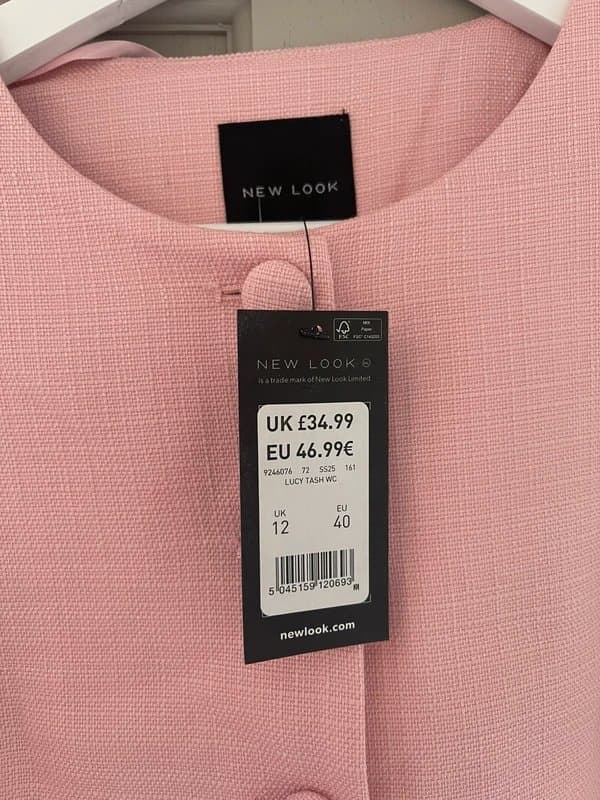 New Look New Look Pink Waistcoat size 12