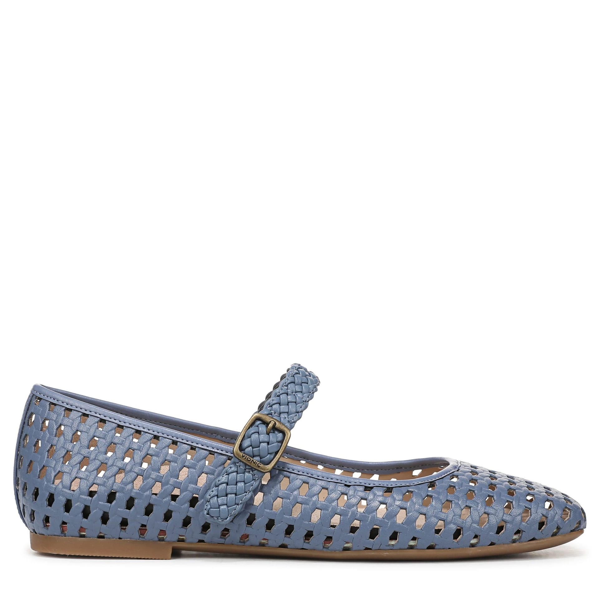 Vionic Vionic Women's Alameda Woven Mary Jane in Blue - 4