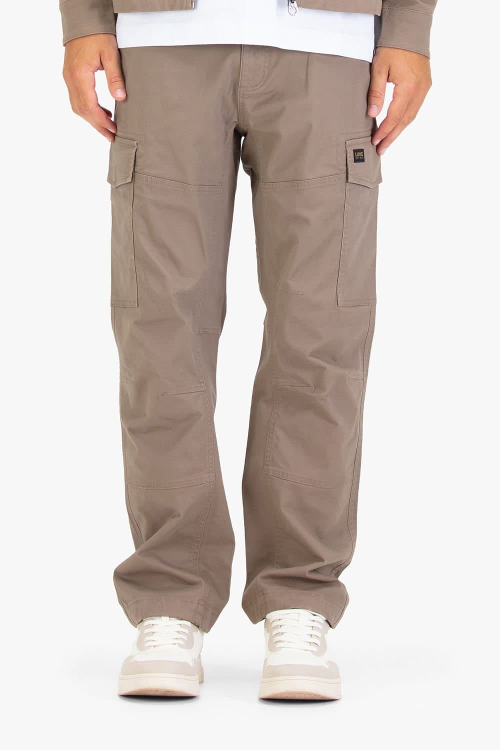 Luke 1977 Luke 1977 Men's Relaxed Panama Cargo Trouser in Brown