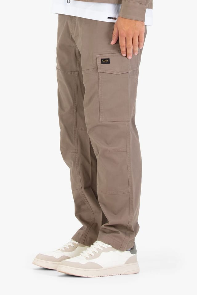Luke 1977 Luke 1977 Men's Relaxed Panama Cargo Trouser in Brown - 3