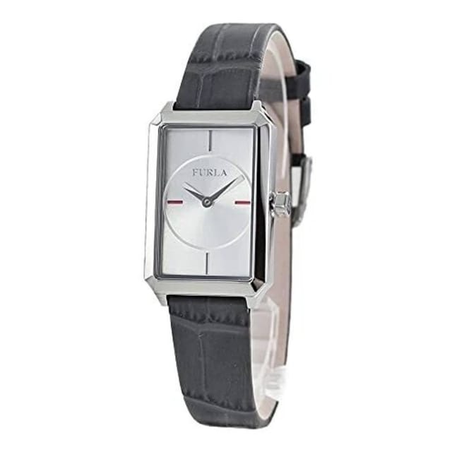 Furla Furla Women's Diana Silver Dial Calfskin Leather Watch in Dark Grey - 2