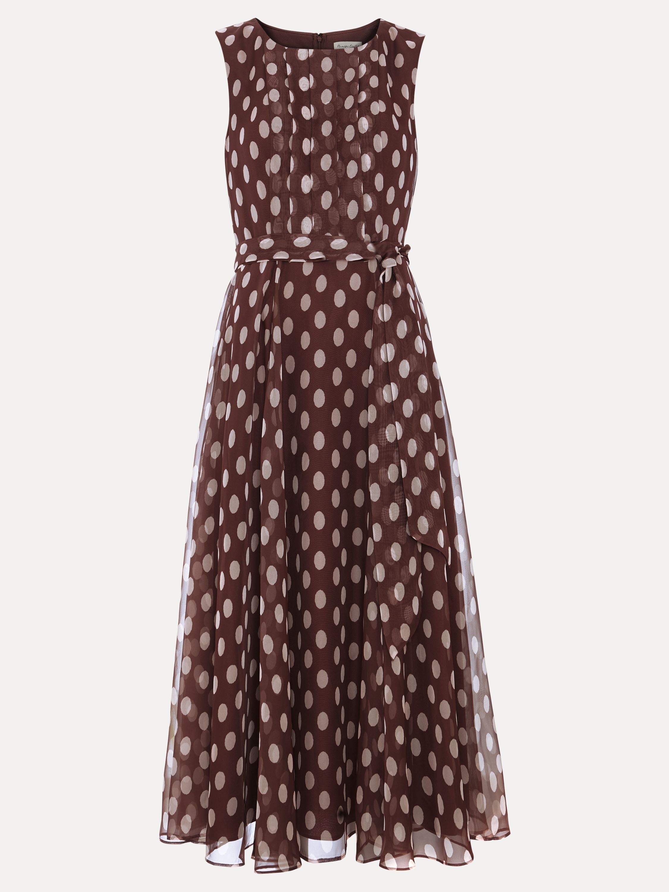 Phase Eight Phase Eight Women's Lucinda Midi Spot Dress in Chocolate - 2