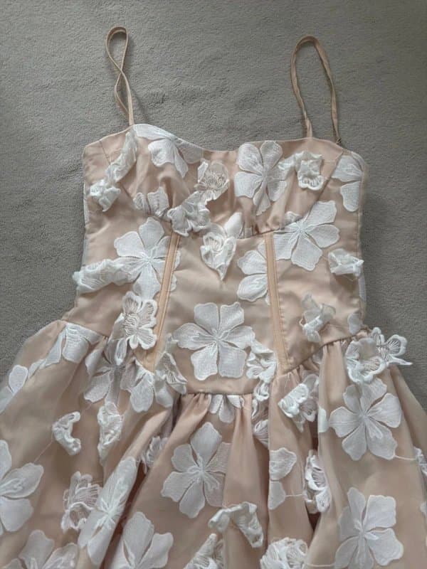 ASOS ASOS Luxe beige/pink flower dress