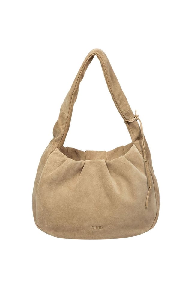 Cultured London Cultured London Women's 'Beatriz' Suede Handbag in Beige - 2