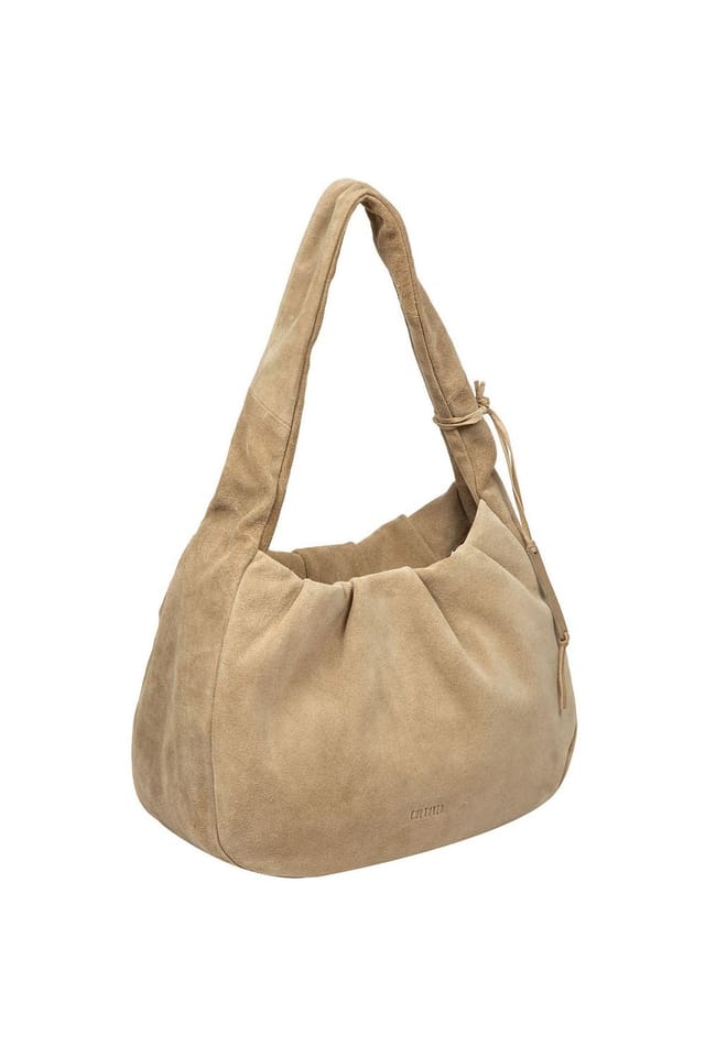 Cultured London Cultured London Women's 'Beatriz' Suede Handbag in Beige - 3