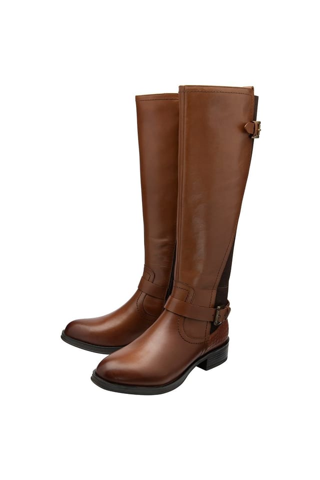 Ravel Ravel Women's 'Eildon' Leather Knee-High Boots in Tan - 2