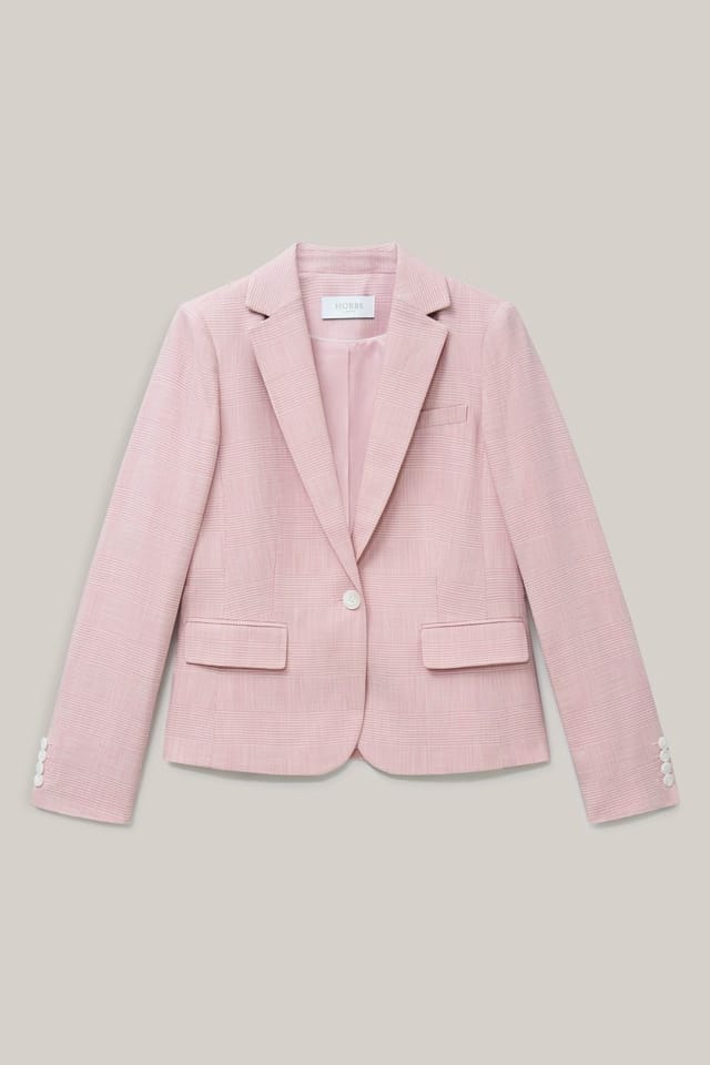 Hobbs London Hobbs London Women's Blake Single-Button Tailored Blazer in Light Pink - 2