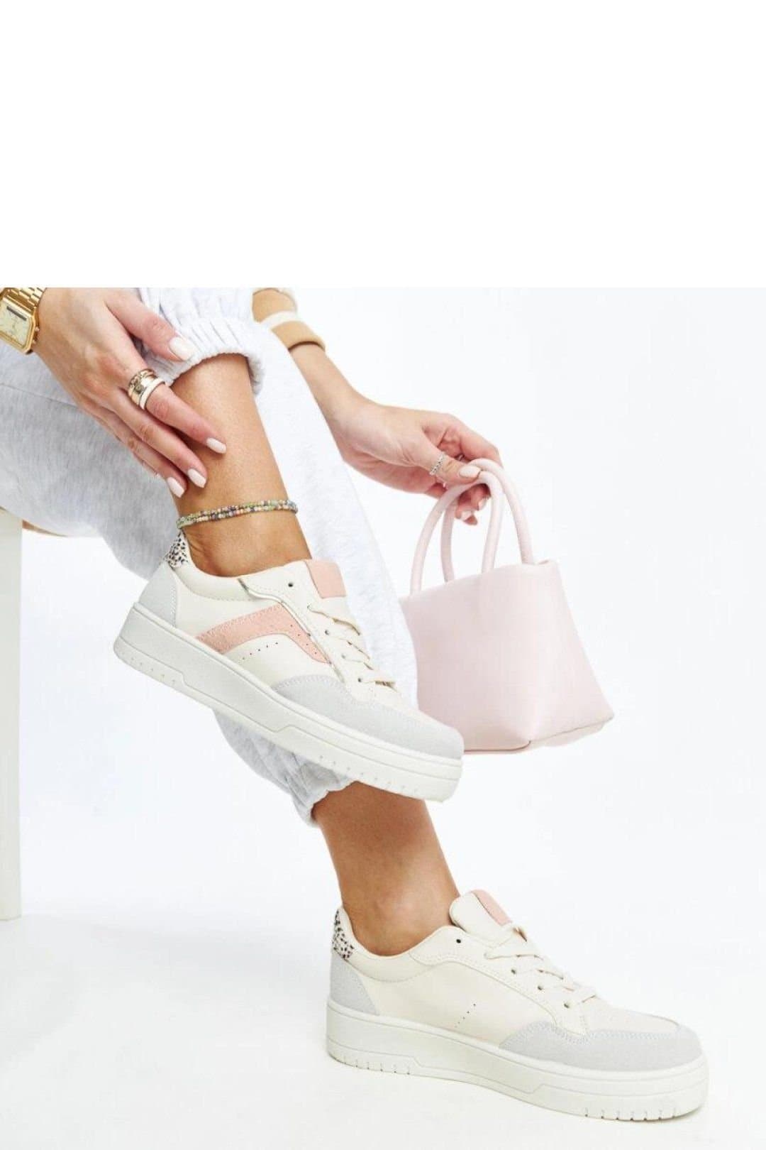 Love Lace Love Lace Women's Sport Platform Sneakers Lace Up Rubber Sole Casual Shoes in White