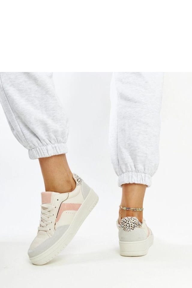 Love Lace Love Lace Women's Sport Platform Sneakers Lace Up Rubber Sole Casual Shoes in White - 3