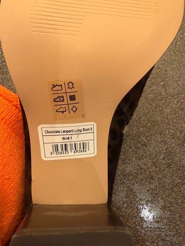Never Fully Dressed Chocolate brown leopard long boot
