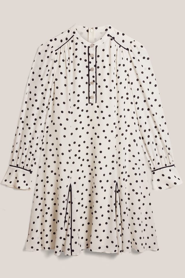 Hobbs London Hobbs London Women's Ruth Polka Dot Mini Dress in Off-White - 2