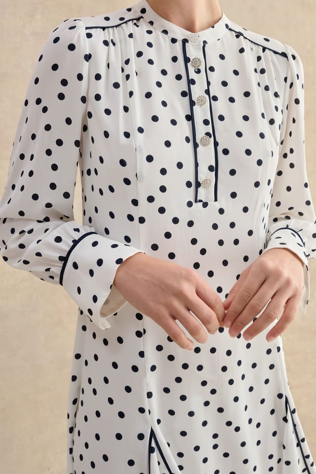 Hobbs London Hobbs London Women's Ruth Polka Dot Mini Dress in Off-White - 3
