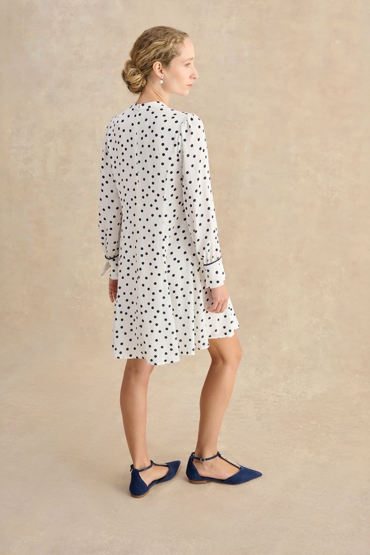 Hobbs London Hobbs London Women's Ruth Polka Dot Mini Dress in Off-White - 4