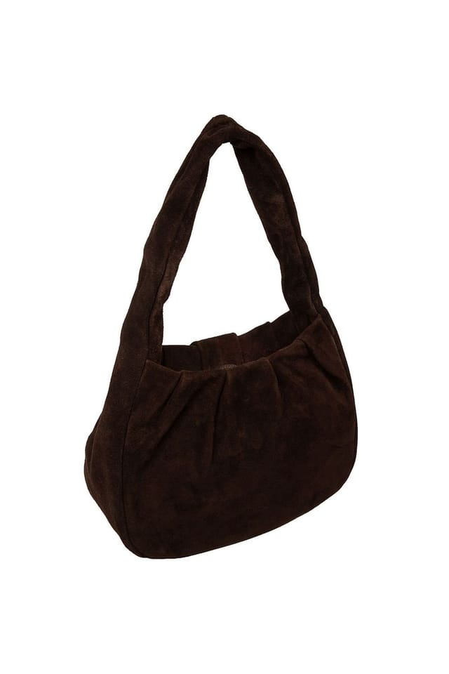 Cultured London Cultured London Women's 'Beatriz' Suede Handbag in Dark Brown - 3