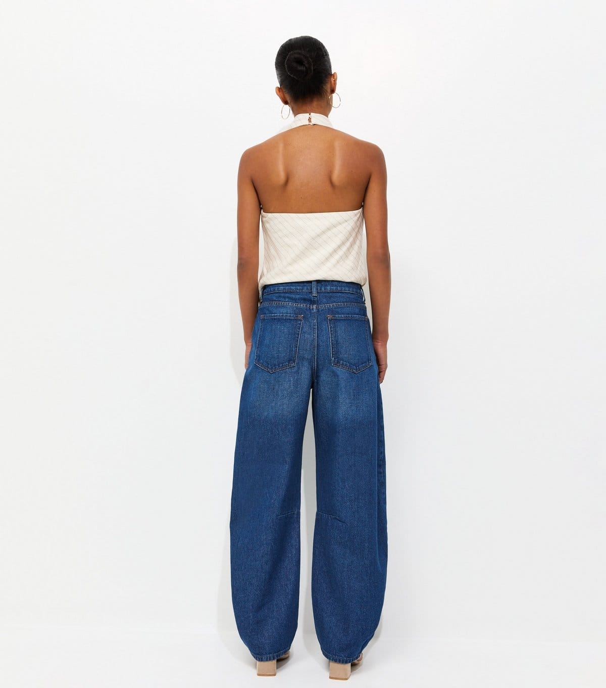 New Look Women's Blue Barrel Leg Jeans New Look - 4