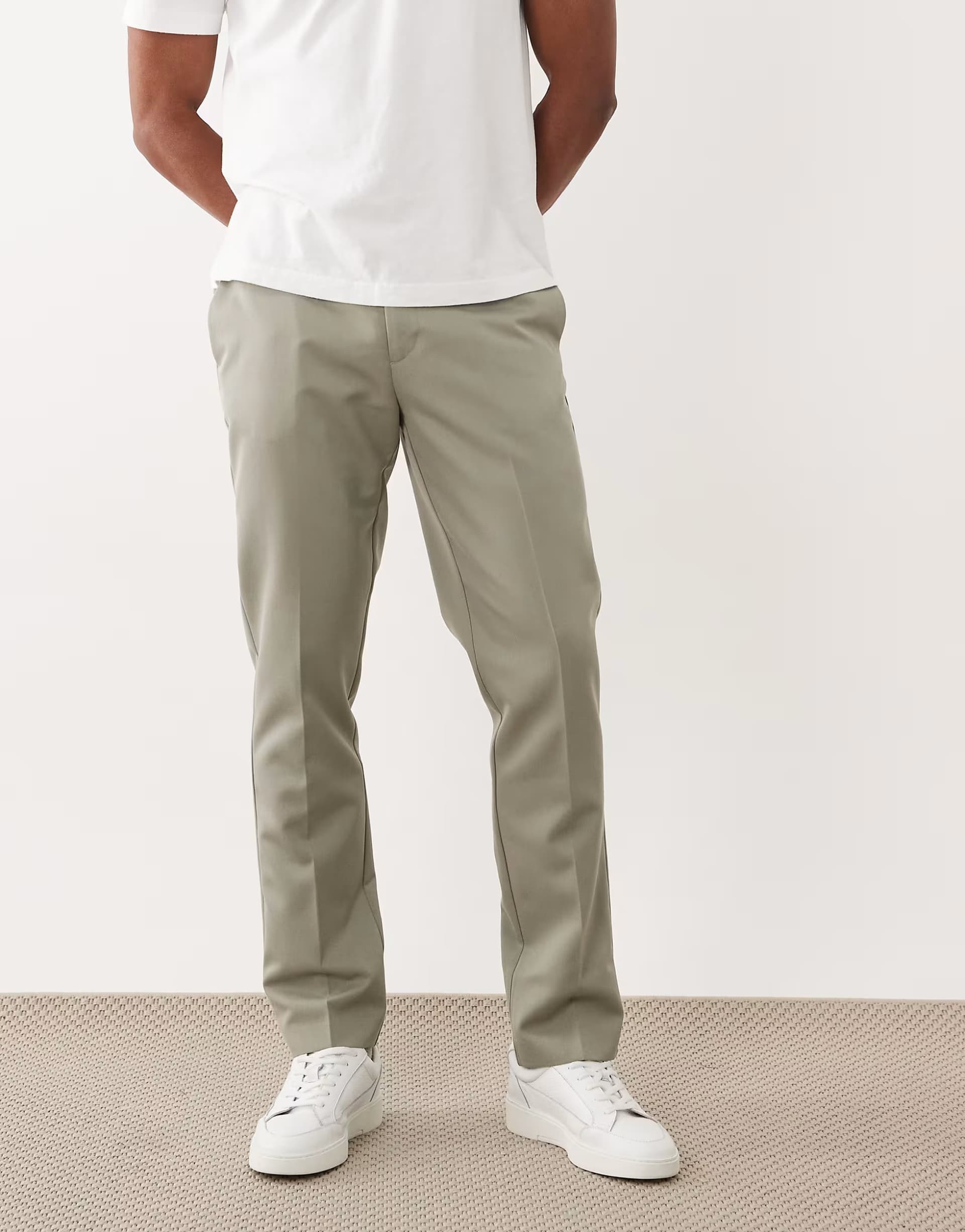 ASOS ASOS DESIGN smart slim trousers in sage green