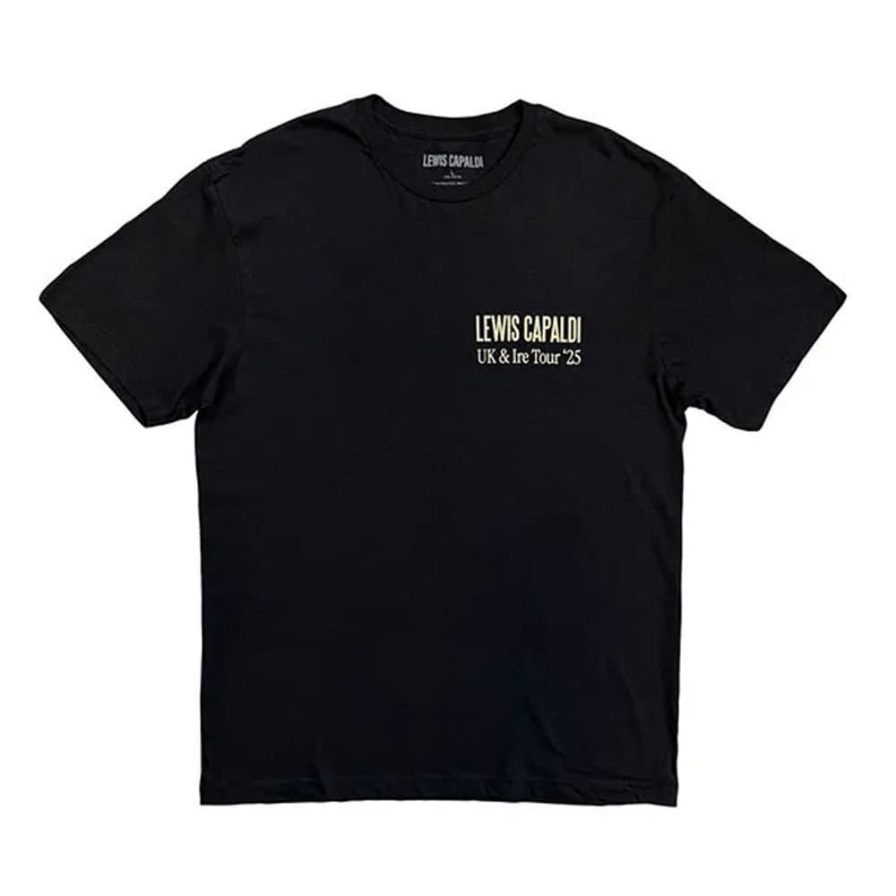 Lewis Capaldi Lewis Capaldi Black Tour T-Shirt in Ringspun Cotton