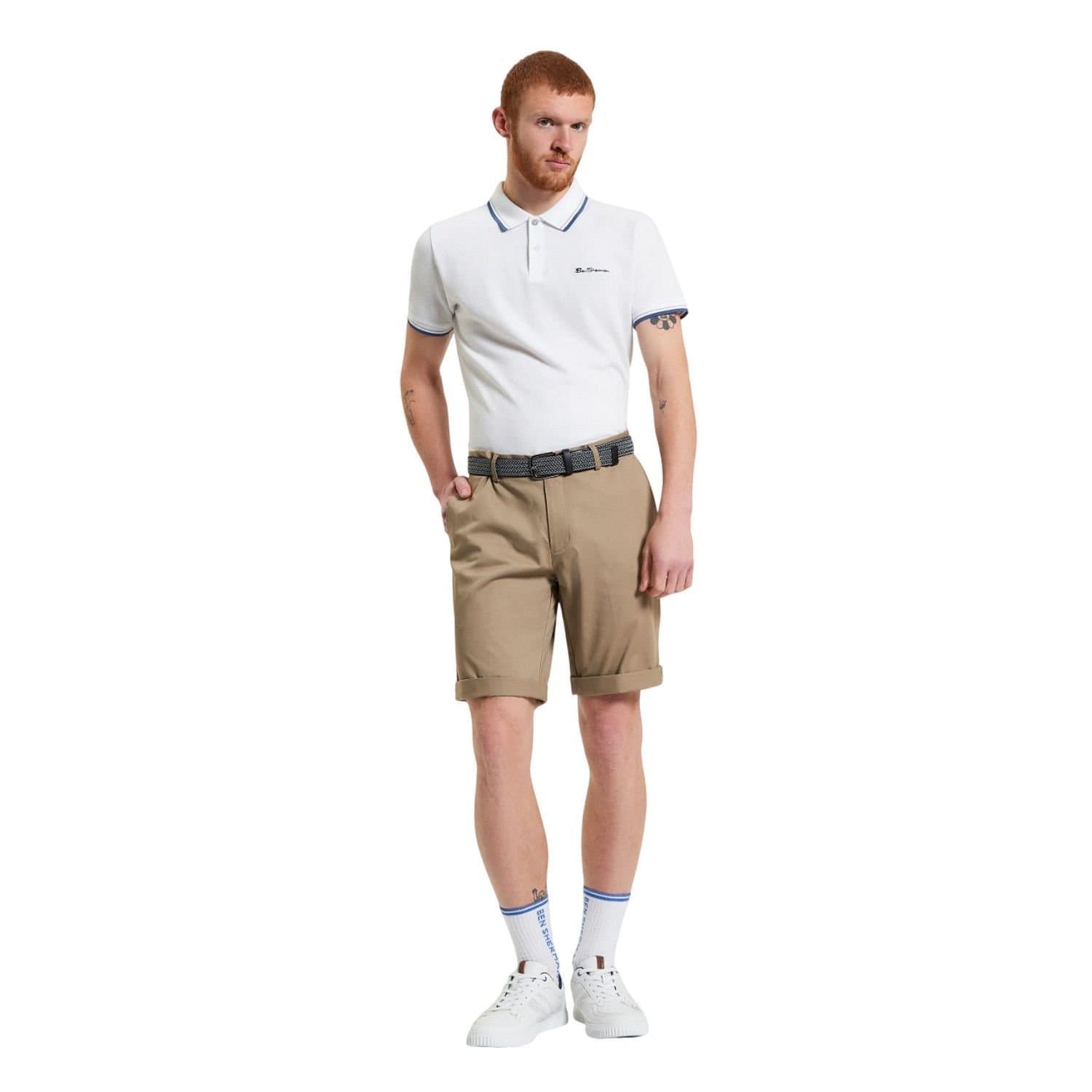 Ben Sherman Ben Sherman Men's Signature Chino Shorts in Stone