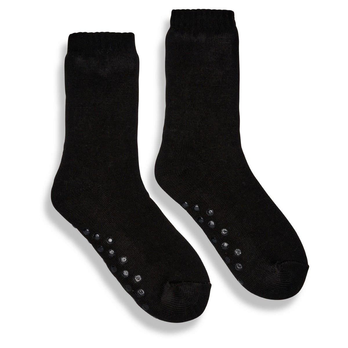 Ribbon Ribbon Men's Eskimo Style Fleece Socks in Black