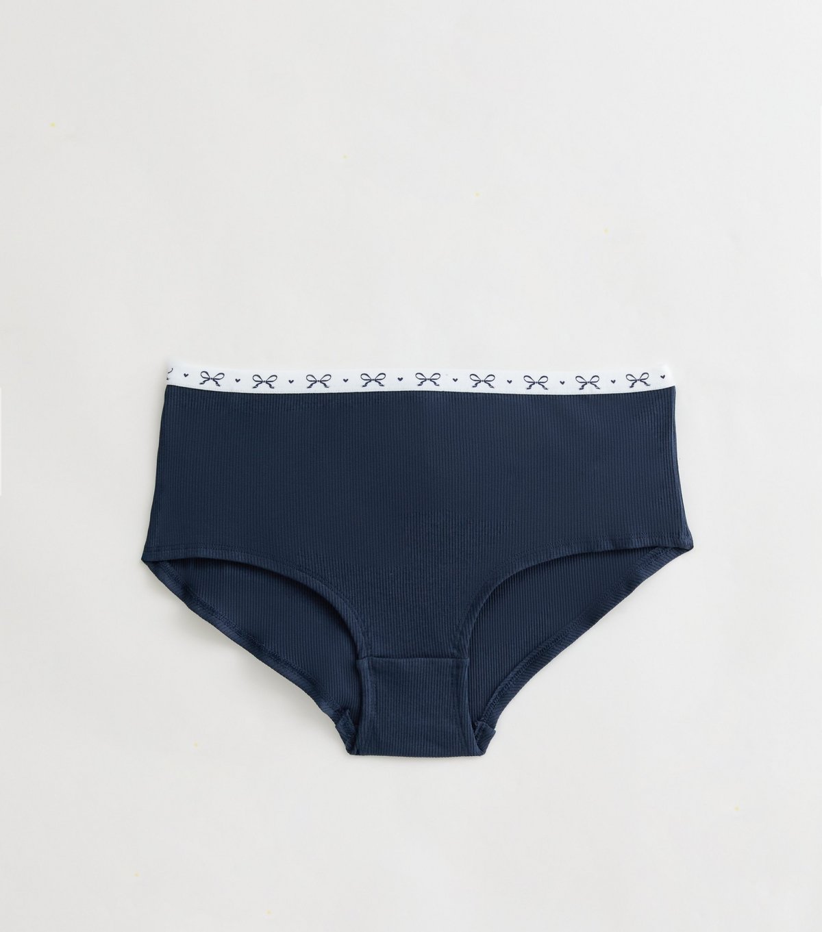 New Look Navy Ribbed Boxer Shorts New Look - 1
