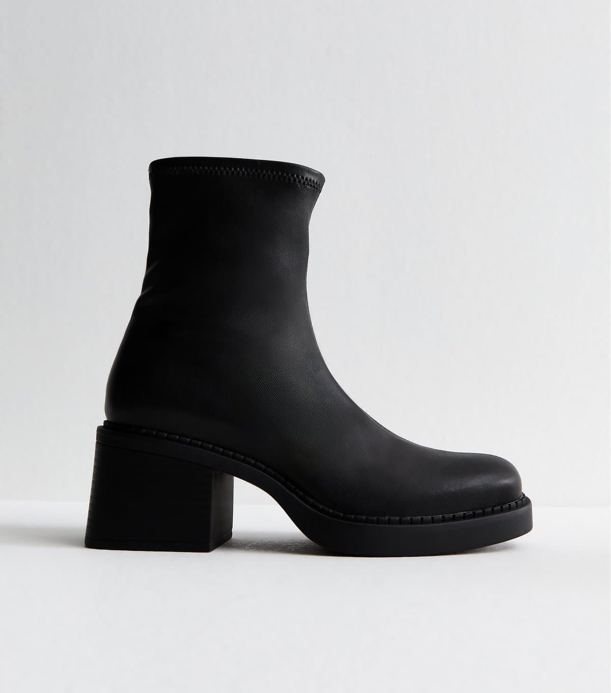 New Look New Look Black Faux Leather Ankle Boots