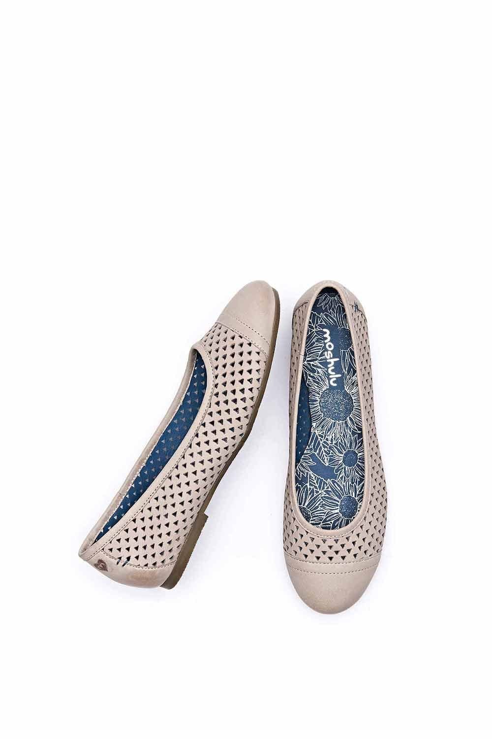 Moshulu Moshulu Women's 'Vinaigrette 2' Nubuck Ballet Pumps in Grey - 1