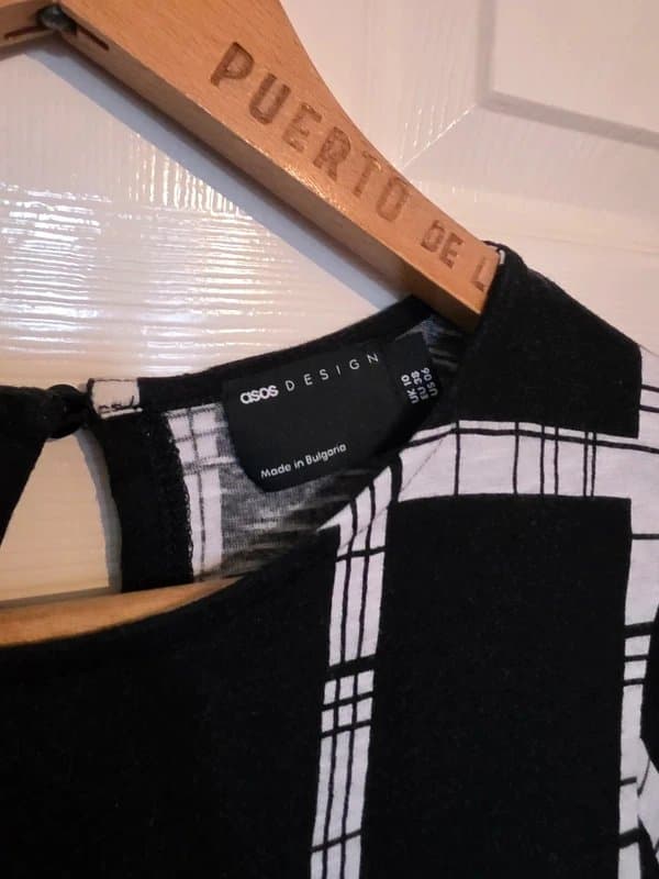 ASOS Design ASOS Design Checked Jersey Smock Jumpsuit