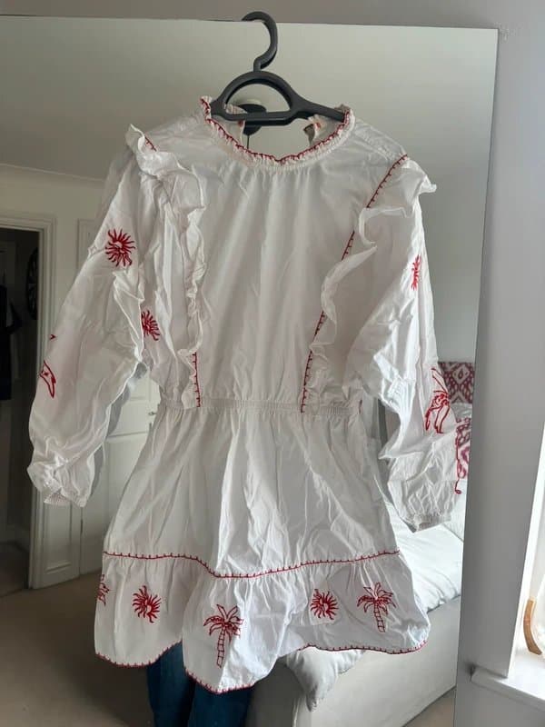 Never Fully Dressed Never fully dressed embroidered mini dress ivory