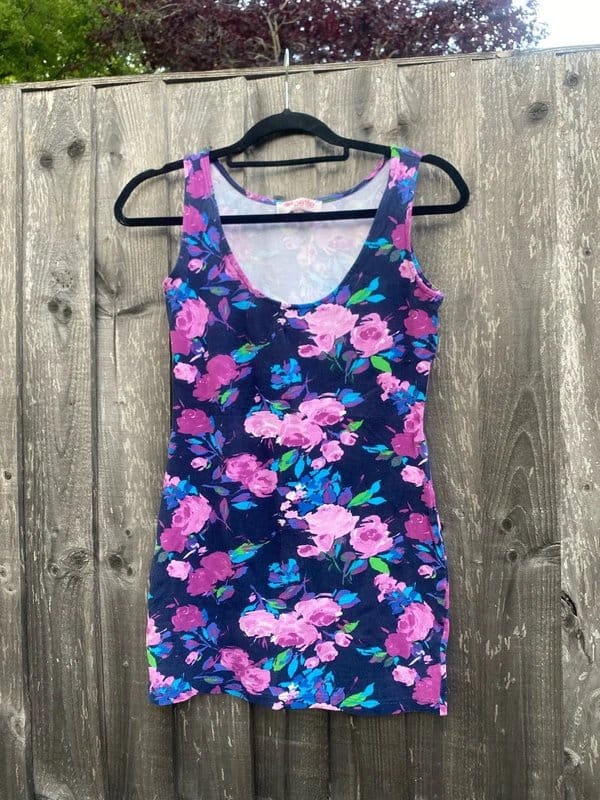 ASOS Multi-Floral V-Neck Mini Dress