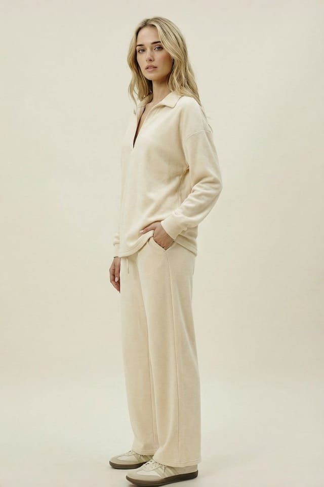 The Night Store The Night Store Women's Stone Collar Lounge Trouser Set - 2