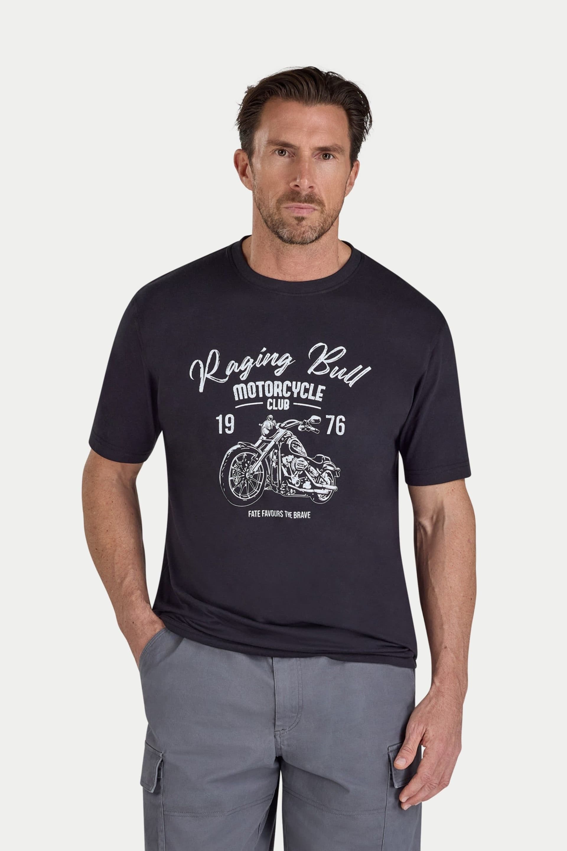 raging bull Raging Bull Men's Motorcycle Club T-Shirt in Black