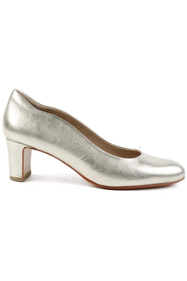 Jones Bootmaker Jones Bootmaker Women's Zoey Leather Court Shoes in Gold - 2