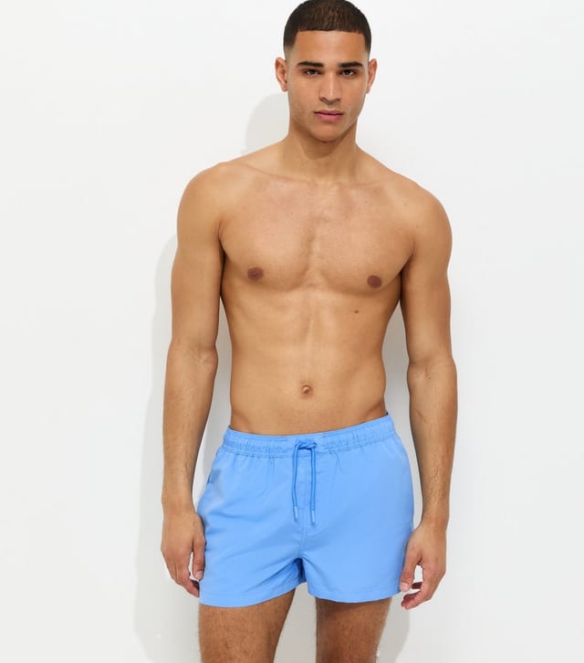 New Look Men's Light Blue Regular Short Length Swim Shorts New Look - 3