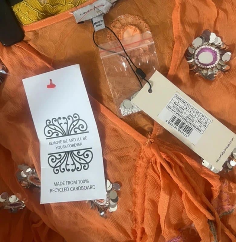 Never Fully Dressed Apricot Embellished Ines Dress