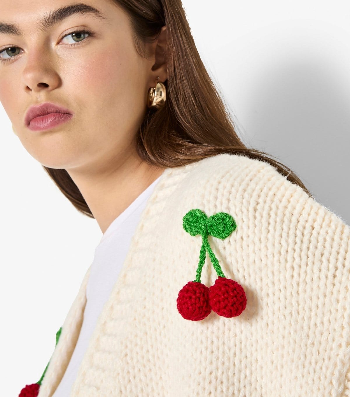 Apricot Women's Stone Cherry Appliqued Open Cardigan Apricot New Look - 4