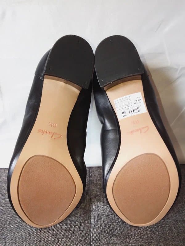 Clarks Clarks Balcony Scene Leather Shoes UK 6.5 Softwear Block Heel Black Bnwt