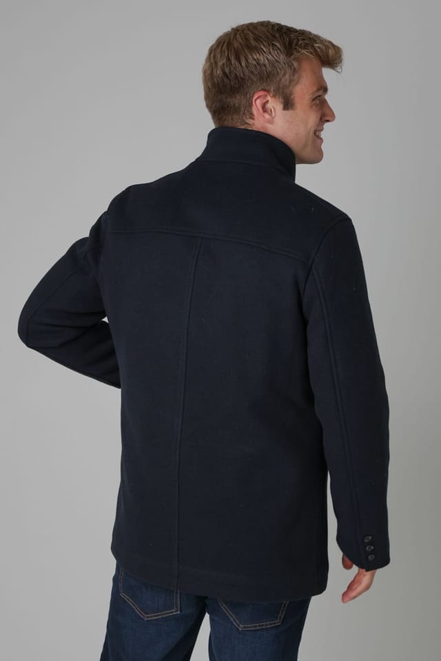 Tokyo Laundry Tokyo Laundry Men's Padded Faux Wool Coat in Navy - 3