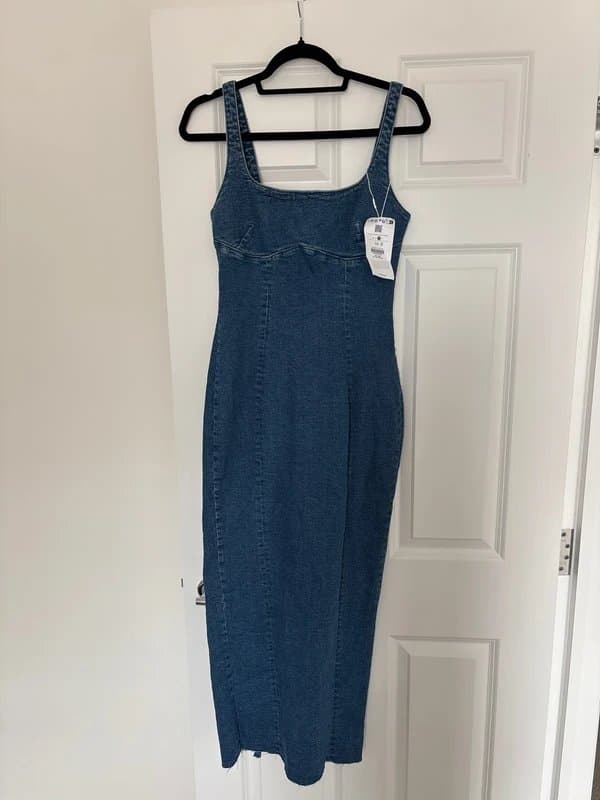 Bershka Denim midi dress