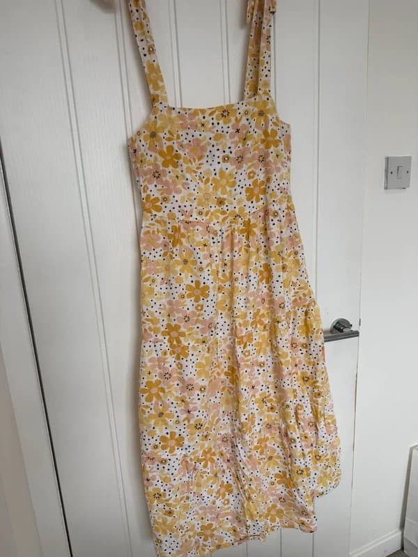 ASOS Asos yellow midi dress