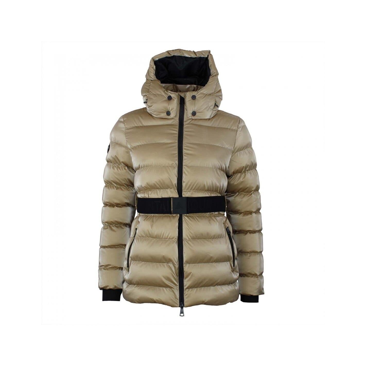 Peak Mountain Peak Mountain Women's Agnela Belted Ski Puffer in Brown