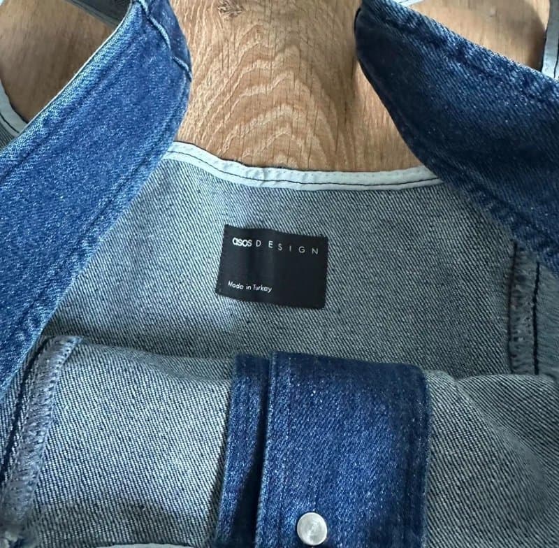 ASOS Design New denim button front tank