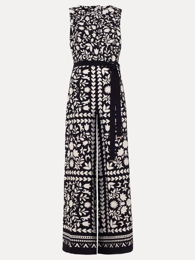 Phase Eight Phase Eight Women's Cyra Printed Jumpsuit in Black - 2