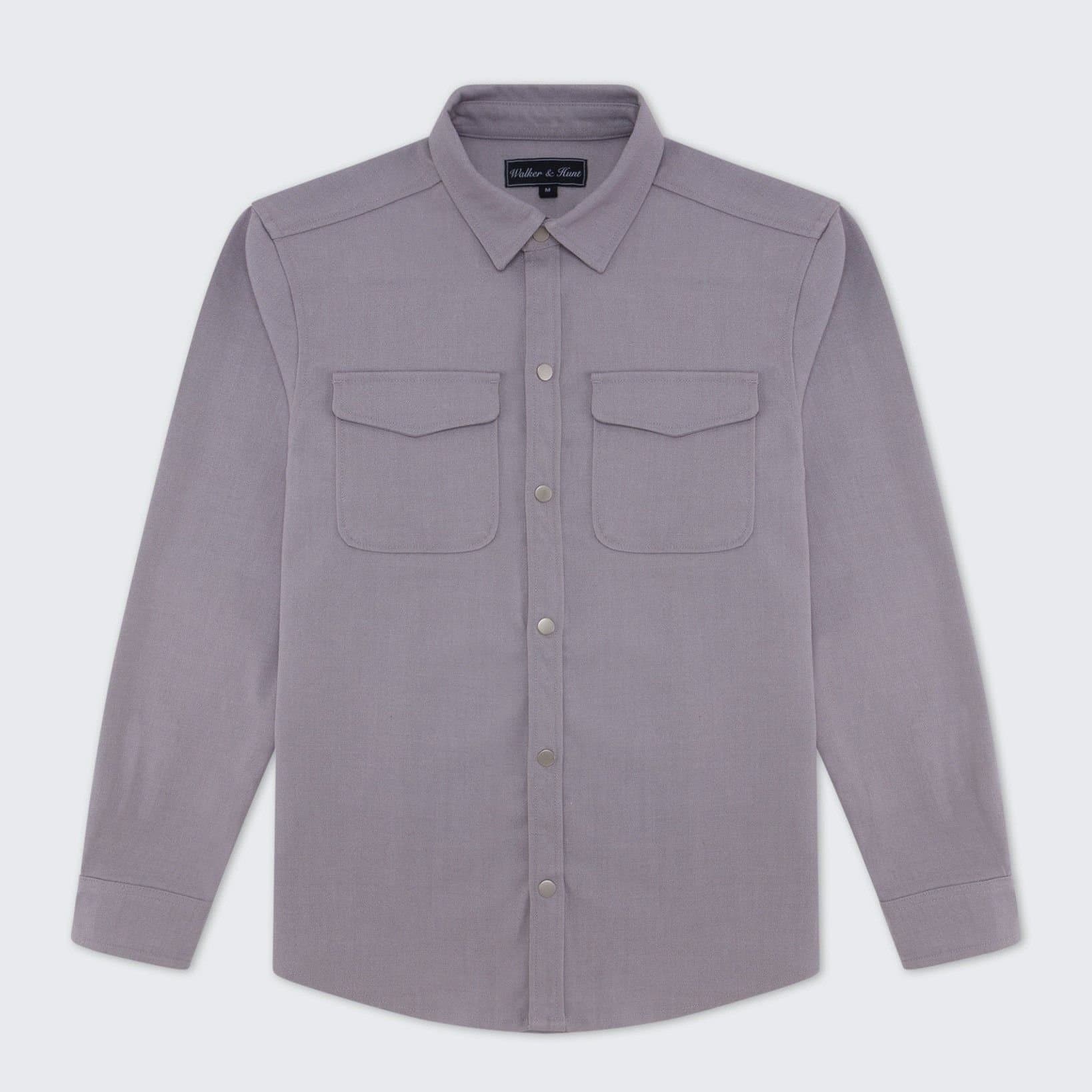 Walker & Hunt Walker & Hunt Men's Mason Overshirt in Grey