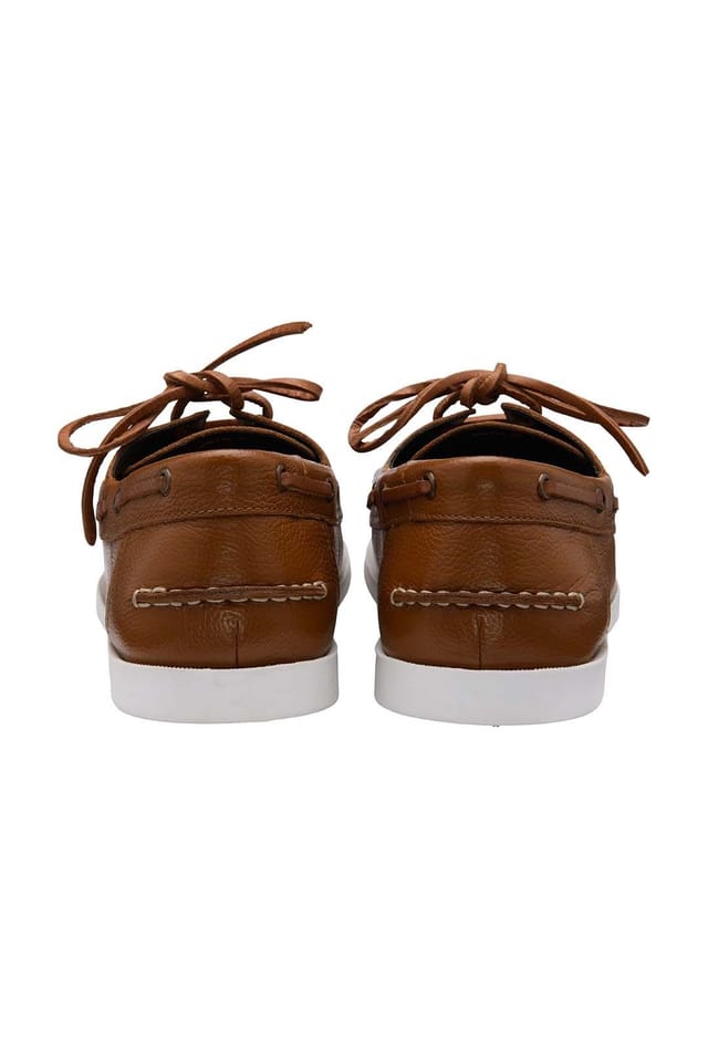 Frank Wright Frank Wright Men's Leather 'Reaney' Boat Shoes in Tan - 3