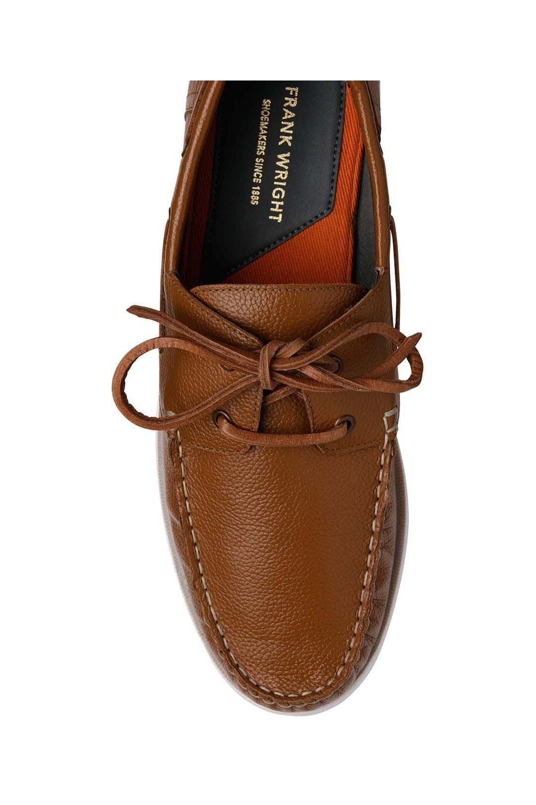 Frank Wright Frank Wright Men's Leather 'Reaney' Boat Shoes in Tan - 4