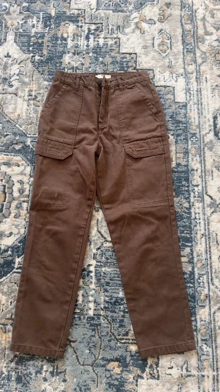 STR Brown Utility Cargo Straight-Leg Trousers