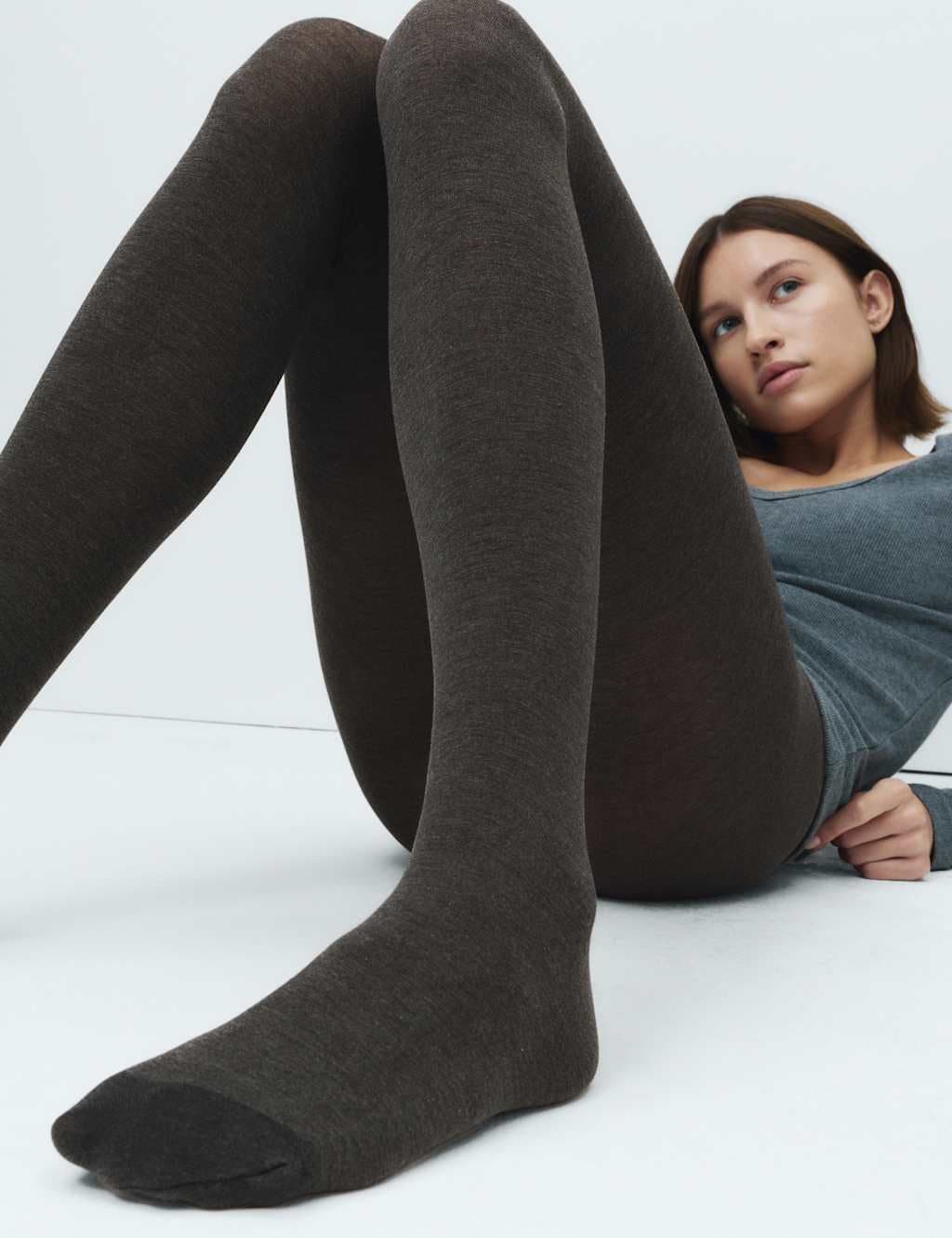 Marks & Spencer M&S Thermal Heatgen Opaque Tights in Grey