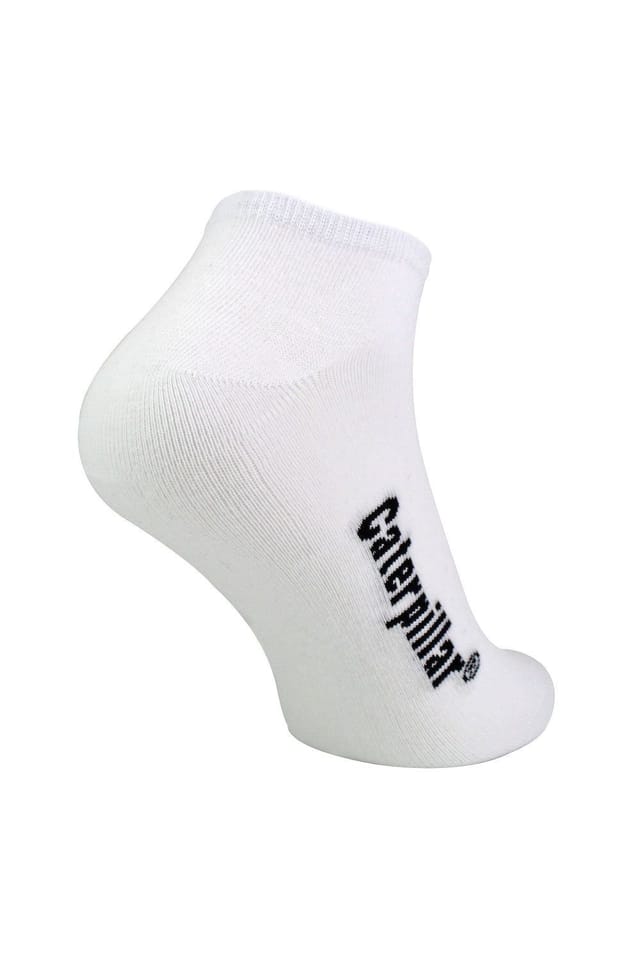 CAT CAT Men's 5 Pack Cotton Rich Trainer Work Socks in White - 3