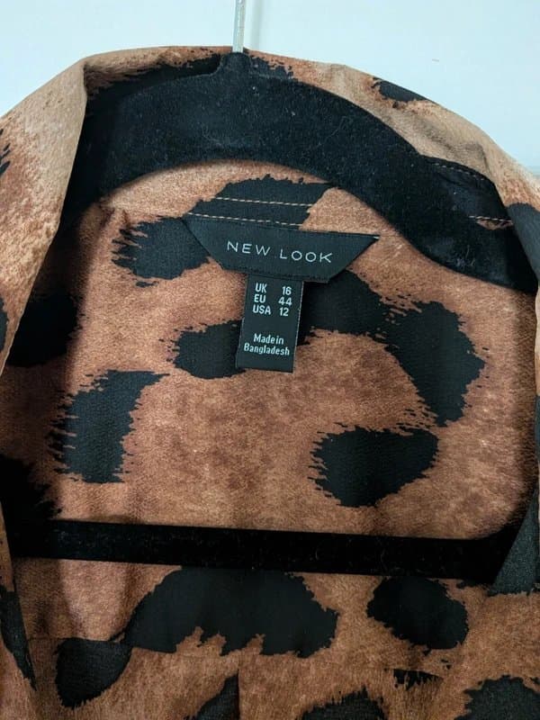 New Look Leopard print long sleeve shirt, New Look
